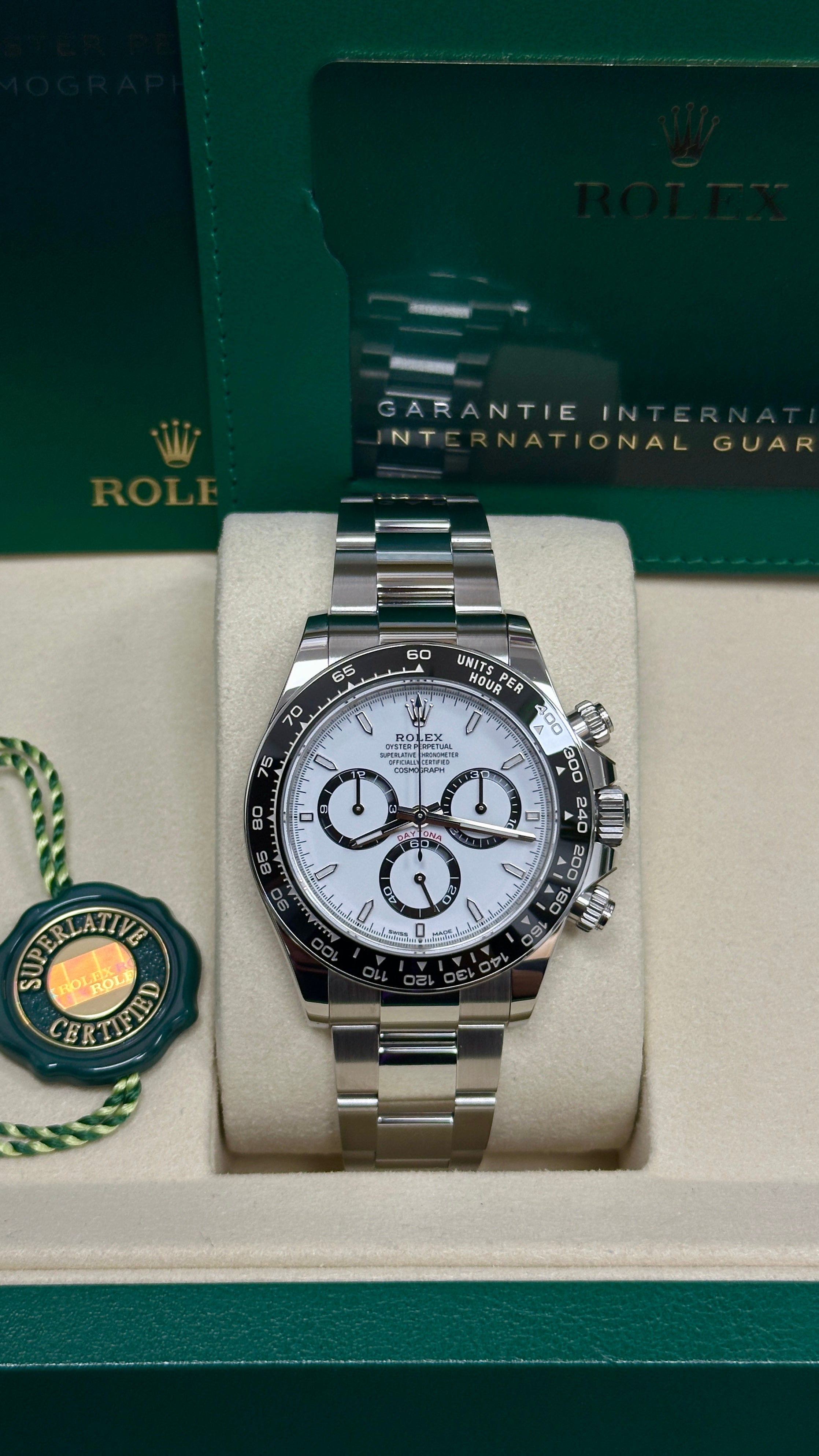 Rolex Cosmograph Daytona "Panda" 40mm White Dial Black Ceramic Bezel 126500LN – New 2025 / 2026