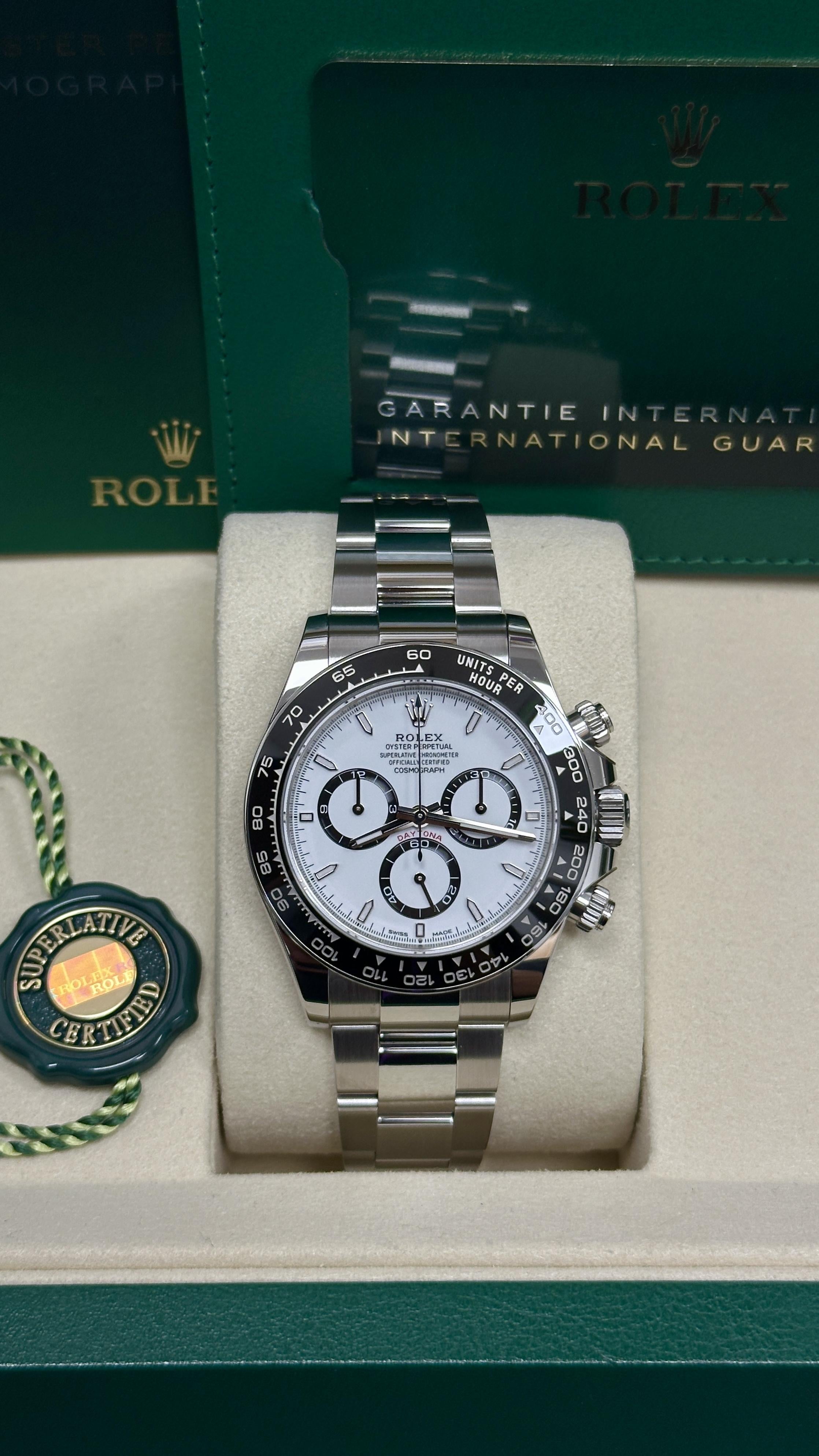 Rolex Cosmograph Daytona "Panda" 40mm White Dial Black Ceramic Bezel 126500LN