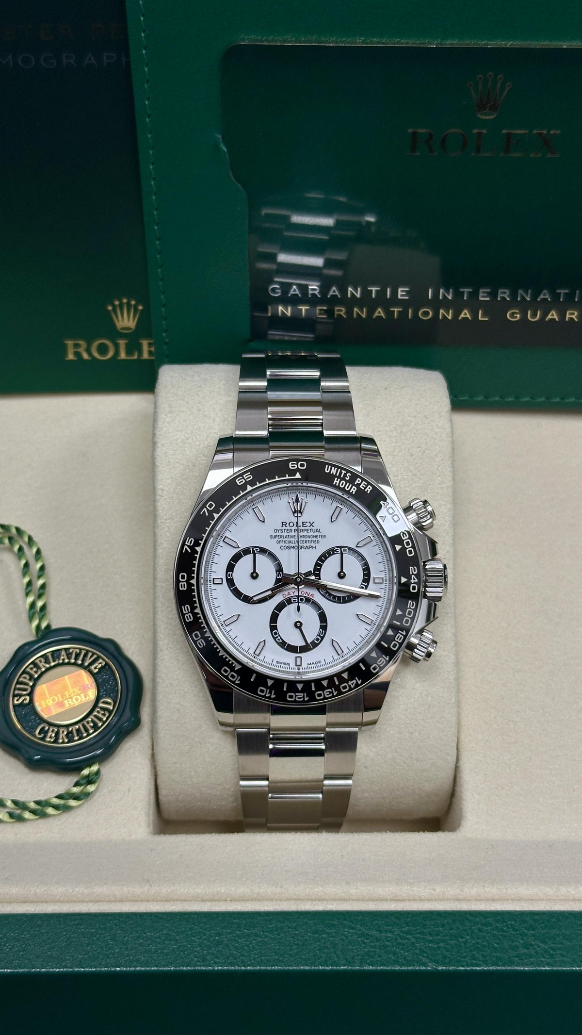 Rolex Cosmograph Daytona "Panda" 40mm White Dial Black Ceramic Bezel 126500LN