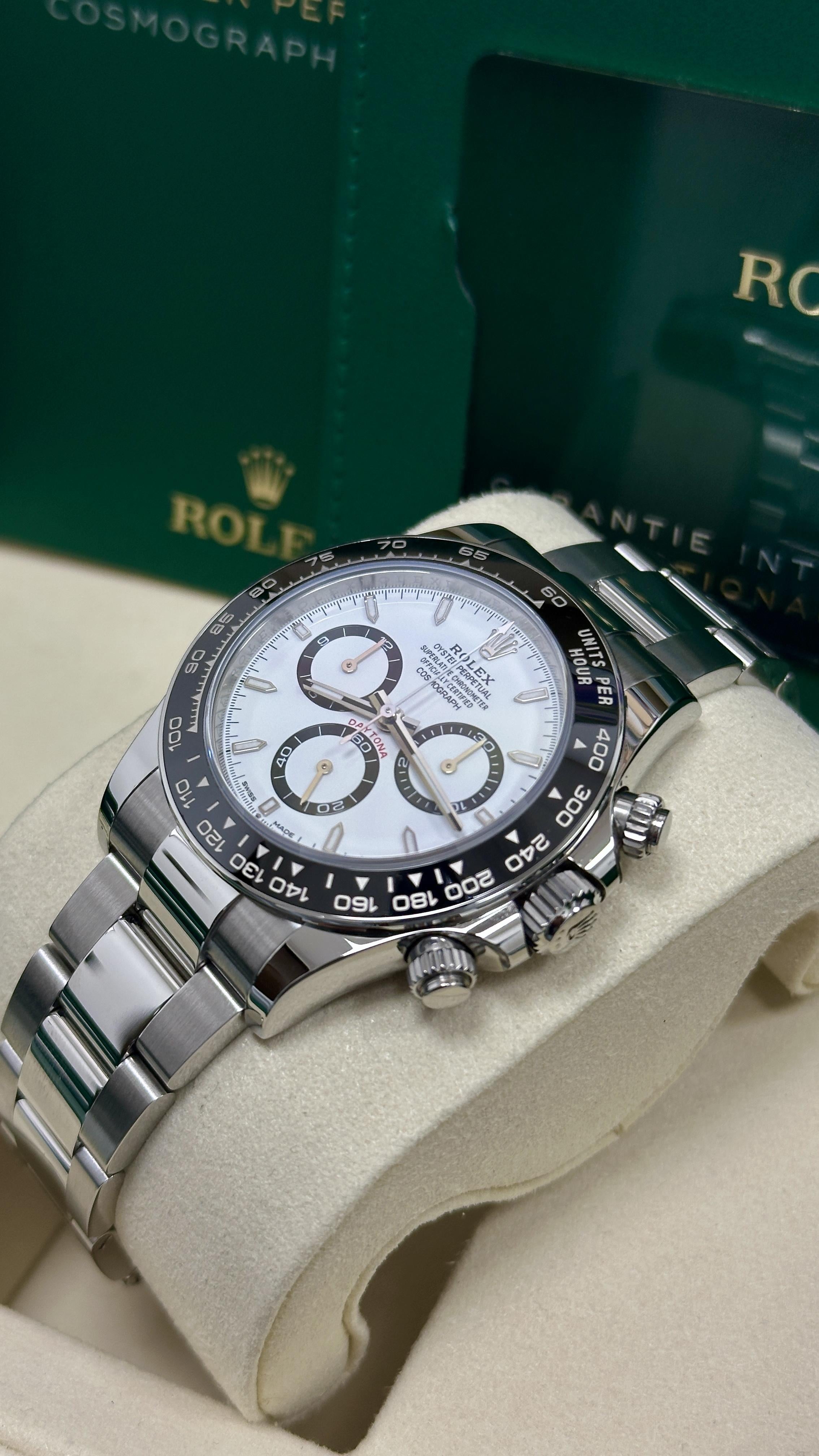 Rolex Cosmograph Daytona "Panda" 40mm White Dial Black Ceramic Bezel 126500LN