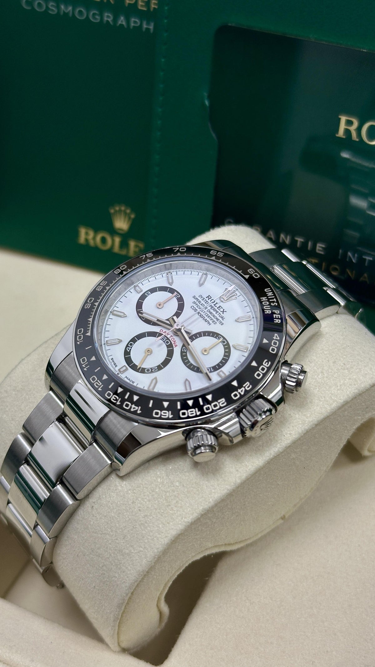 Rolex Cosmograph Daytona "Panda" 40mm White Dial Black Ceramic Bezel 126500LN