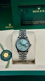 Rolex Lady Datejust 31mm Green Index Dial Fluted Jubilee - 278274 - New 2025