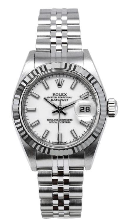 Rolex Women's Datejust Stainless Steel 26mm White Index Dial