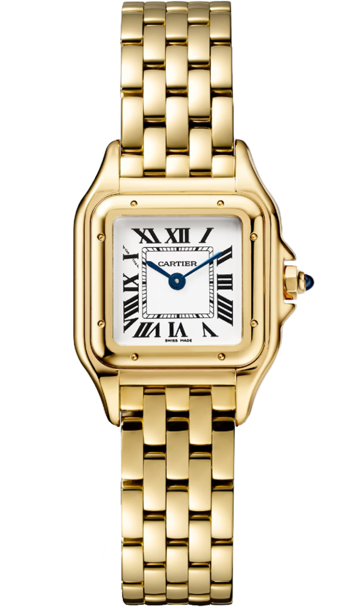 Panthẻre De Cartier Small Yellow Gold Silvered Dial - WGPN0059 - New 2025