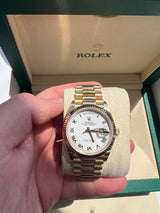 Rolex Day-Date "President" 36mm Yellow Gold White Roman Dial - 128238 - Brand New 2023