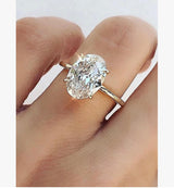 Oval Cut Lab Grown Diamond Solitaire Engagement Ring 10.06 Carat (IGI Certified)
