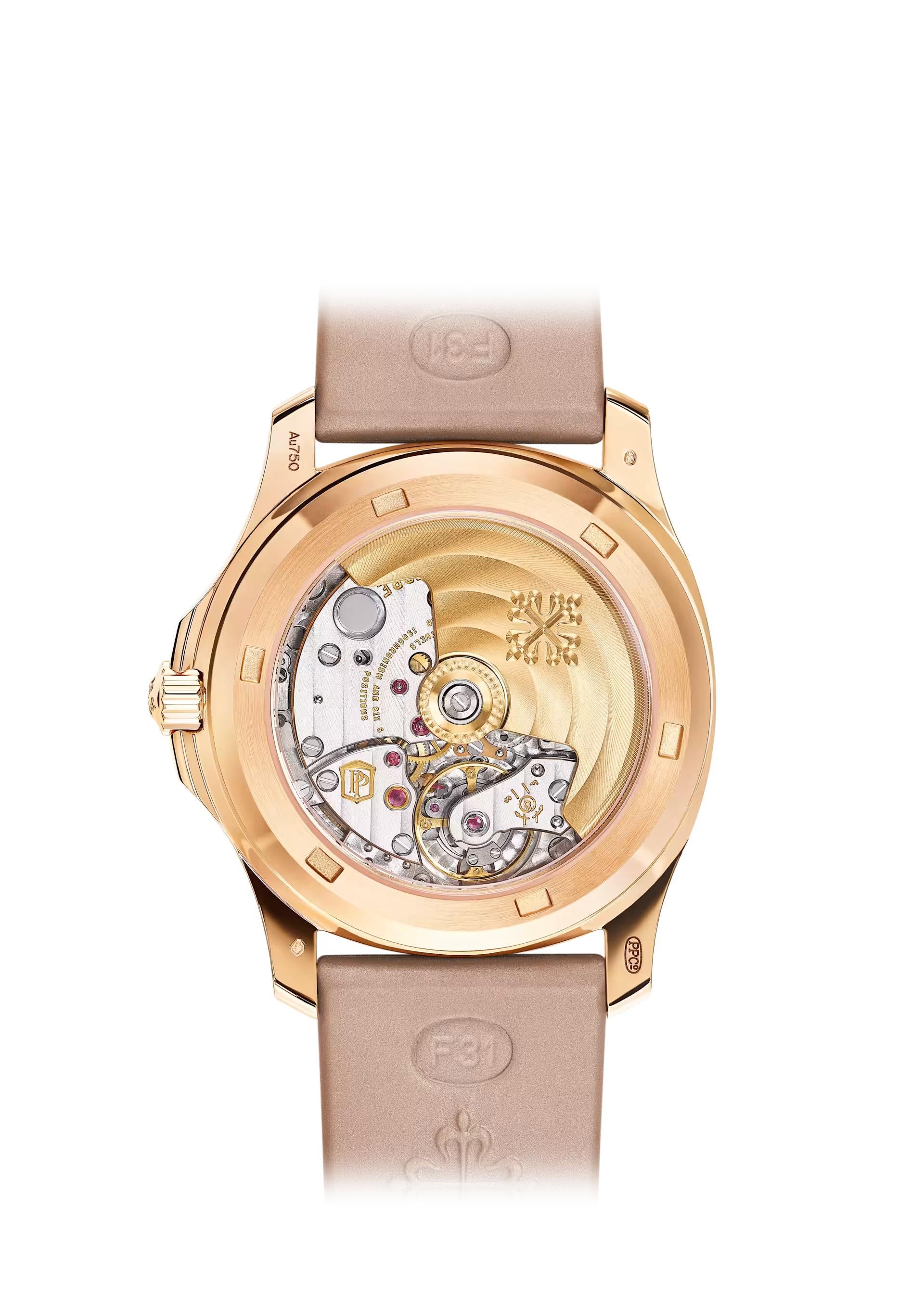Patek Philippe Aquanaut Luce Joaillerie 35mm Rose Gold Diamond Bezel Beige Dial