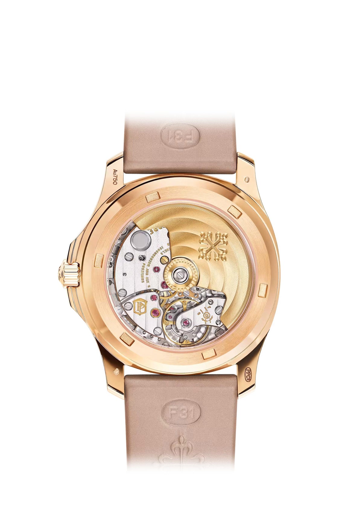 Patek Philippe Aquanaut Luce Joaillerie 35mm Rose Gold Diamond Bezel Beige Dial