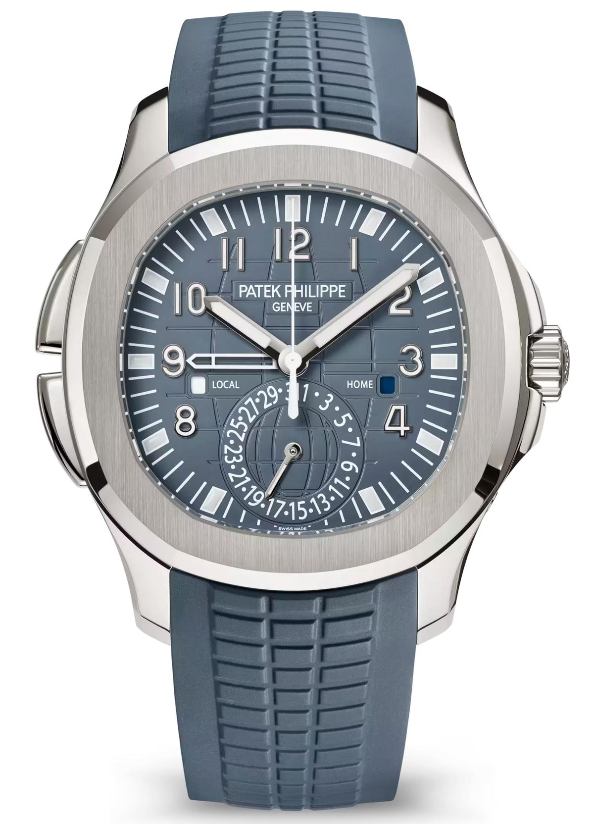 Patek Philippe Aquanaut Travel Time 40.8mm White Gold Blue-Gray Dial – 5164G-001