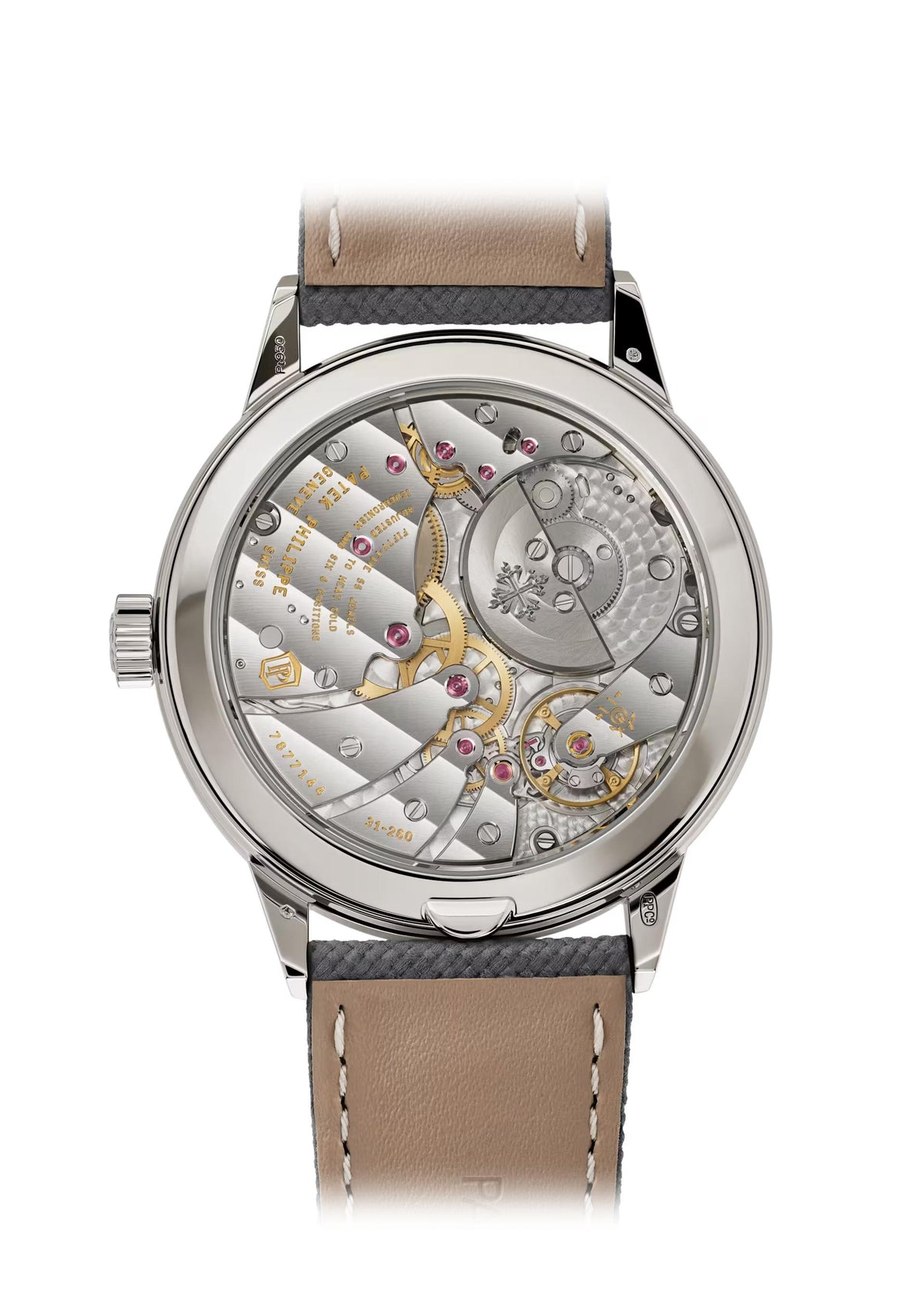 Patek Philippe In-Line Perpetual Calendar 41.3mm Platinum Silvery Dial