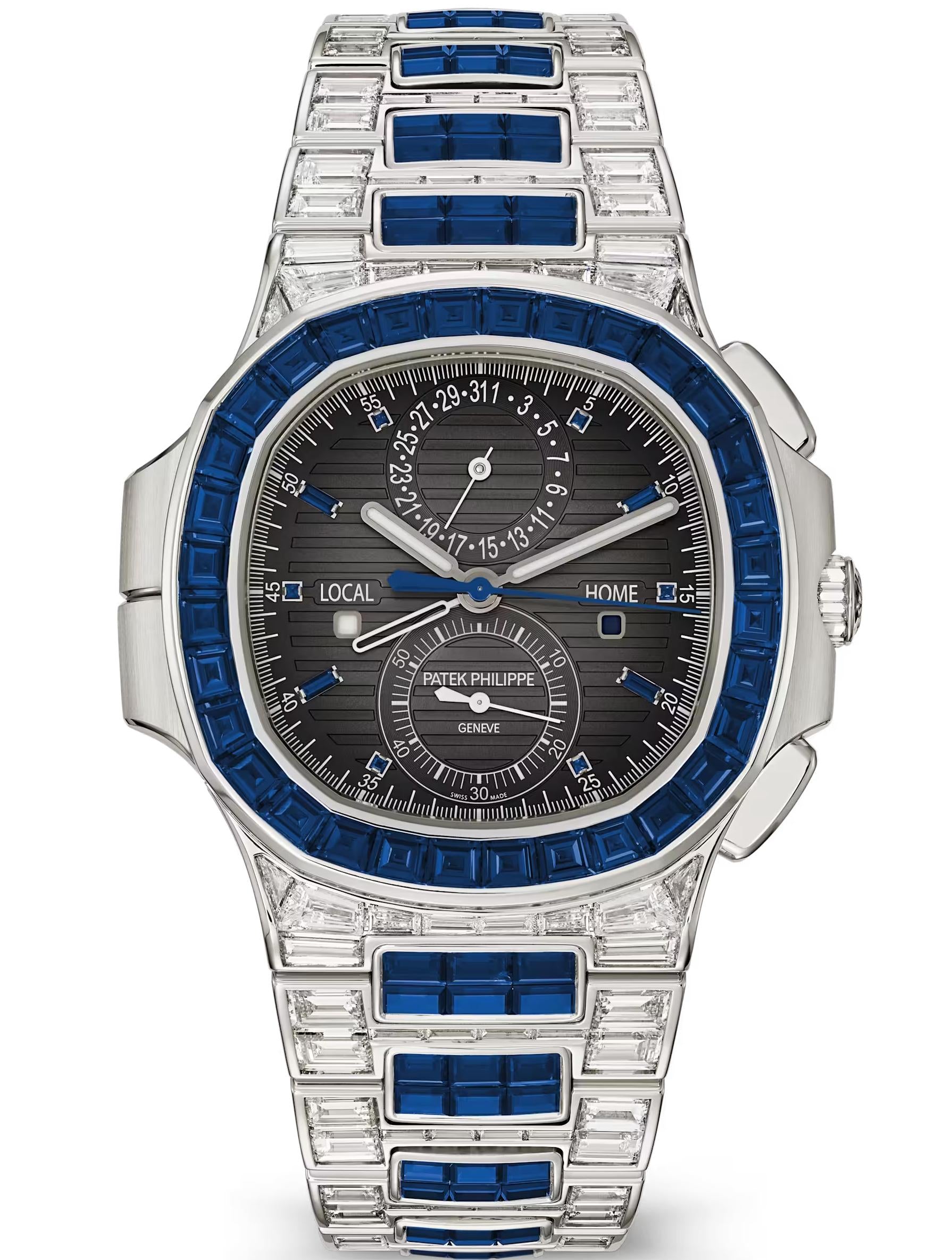 Patek Philippe Nautilus Haute Joaillerie Flyback Chronograph Travel Time 40.5mm