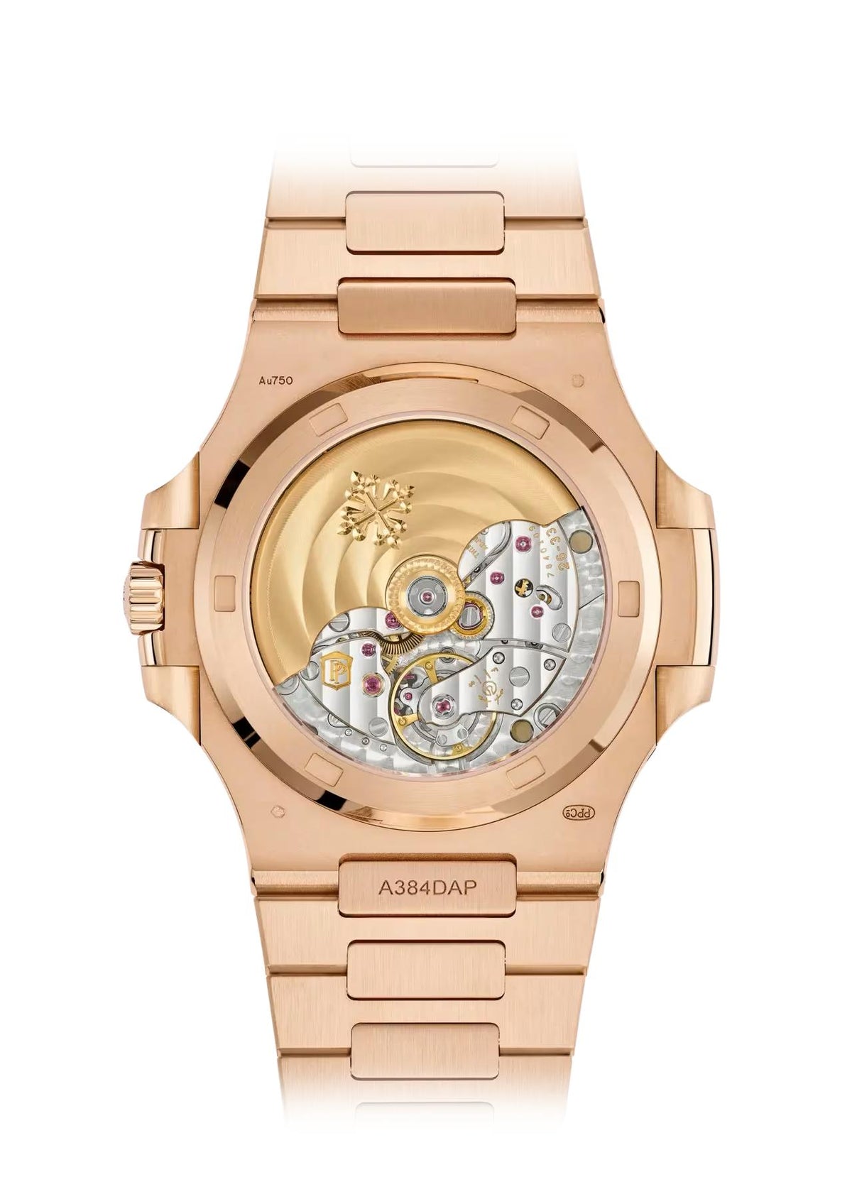 Patek Philippe Nautilus Joaillerie 40mm Rose Gold Brown Dial Ruby Bezel