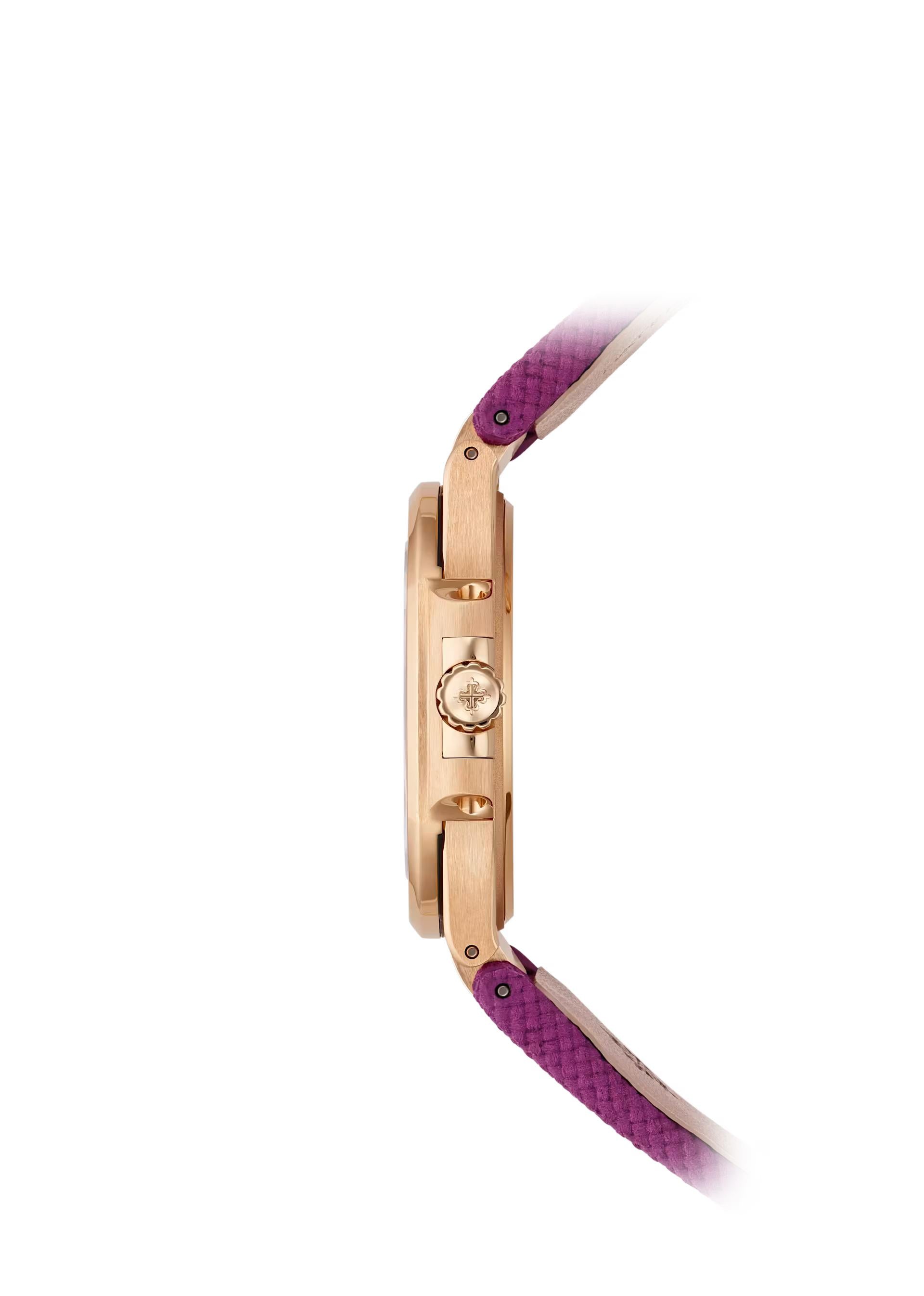 Patek Philippe Nautilus Ladies 32mm Rose Gold Purple Dial – 7010R-013