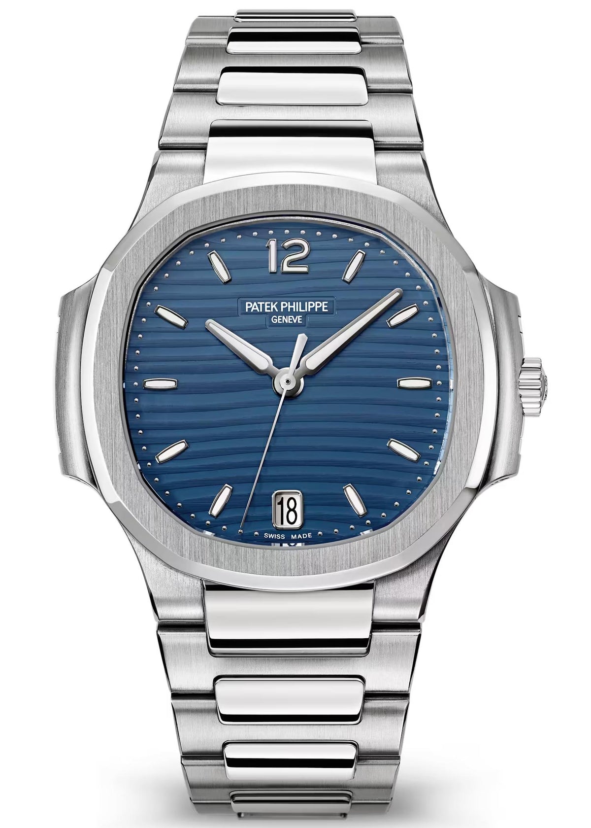 Patek Philippe Nautilus Ladies 35.2mm Steel Blue Opaline Dial – 7118/1A-001