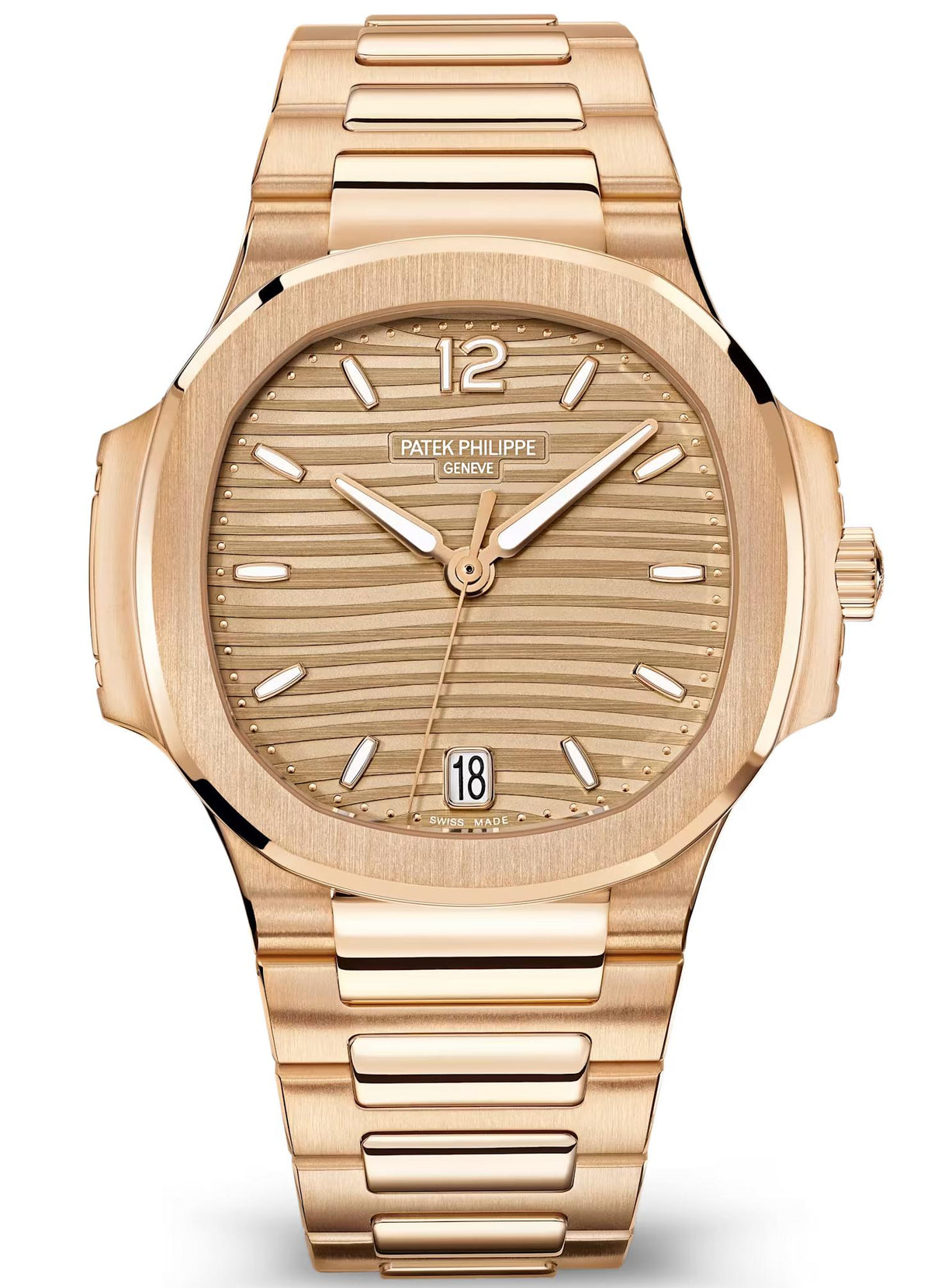 Patek Philippe Nautilus Ladies 35.2mm Rose Gold Golden Brown Dial – 7118/1R-010