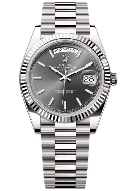 Rolex Day-Date "President" 40mm White Gold Rhodium Index Dial - 228239 - New 2025