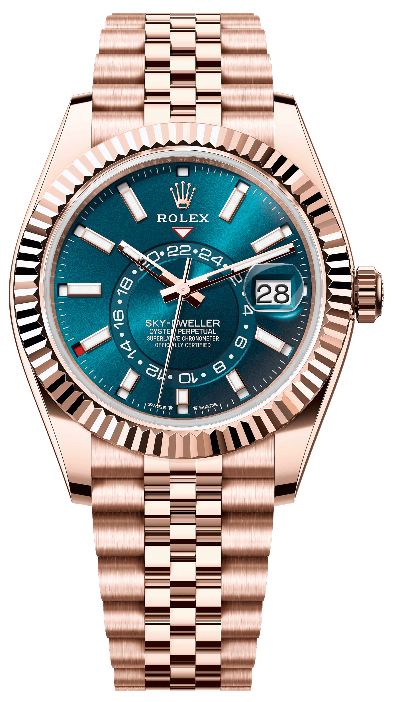 Rolex Sky-Dweller 42mm Rose Gold Blue Dial Jubilee Bracelet 336935 – New 2025 / 2026