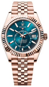 Rolex Sky-Dweller 42mm Rose Gold Blue Dial Jubilee - 336935 - New 2025
