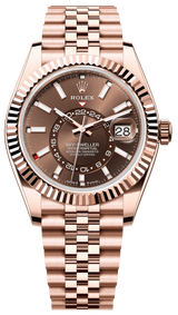 Rolex Sky-Dweller 42mm Rose Gold Chocolate Dial Jubilee - 336935 - New 2025