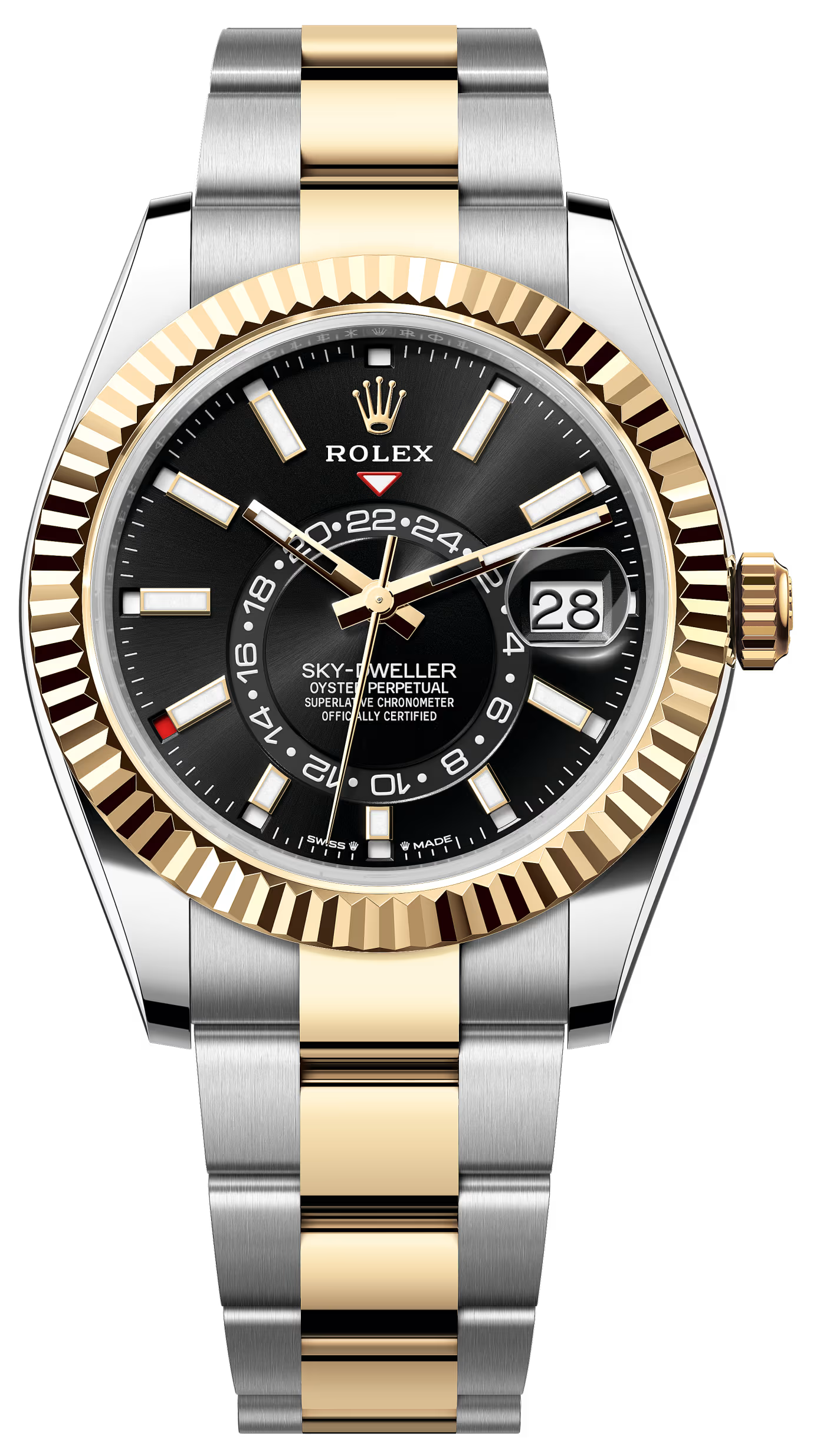 Rolex Sky-Dweller 42mm Two-Tone Yellow Gold Black Dial Oyster Bracelet 336933 – New 2025 / 2026