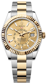 Rolex Sky-Dweller 42mm Two-Tone Yellow Gold Champagne Dial Oyster - 336933 - New 2025