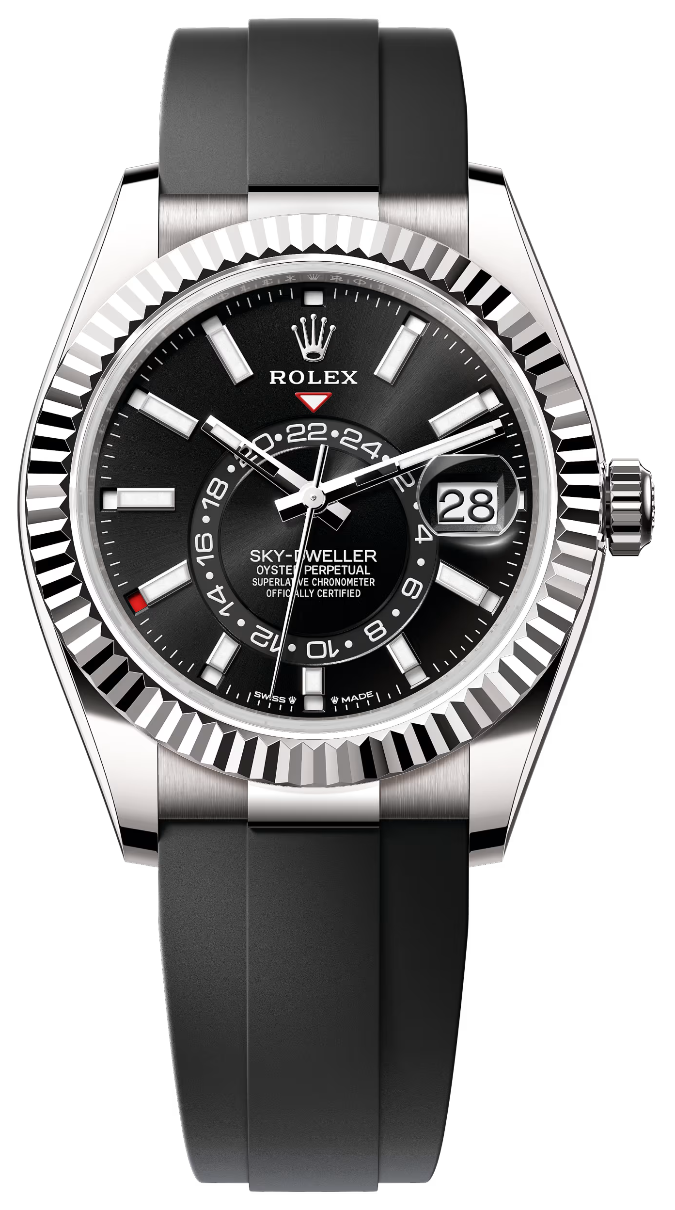 Rolex Sky-Dweller 42mm White Gold Black Dial Oysterflex 336239 – New 2025
