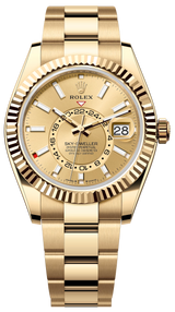 Rolex Sky-Dweller 42mm Yellow Gold Champagne Dial Oyster - 336938 - New 2025