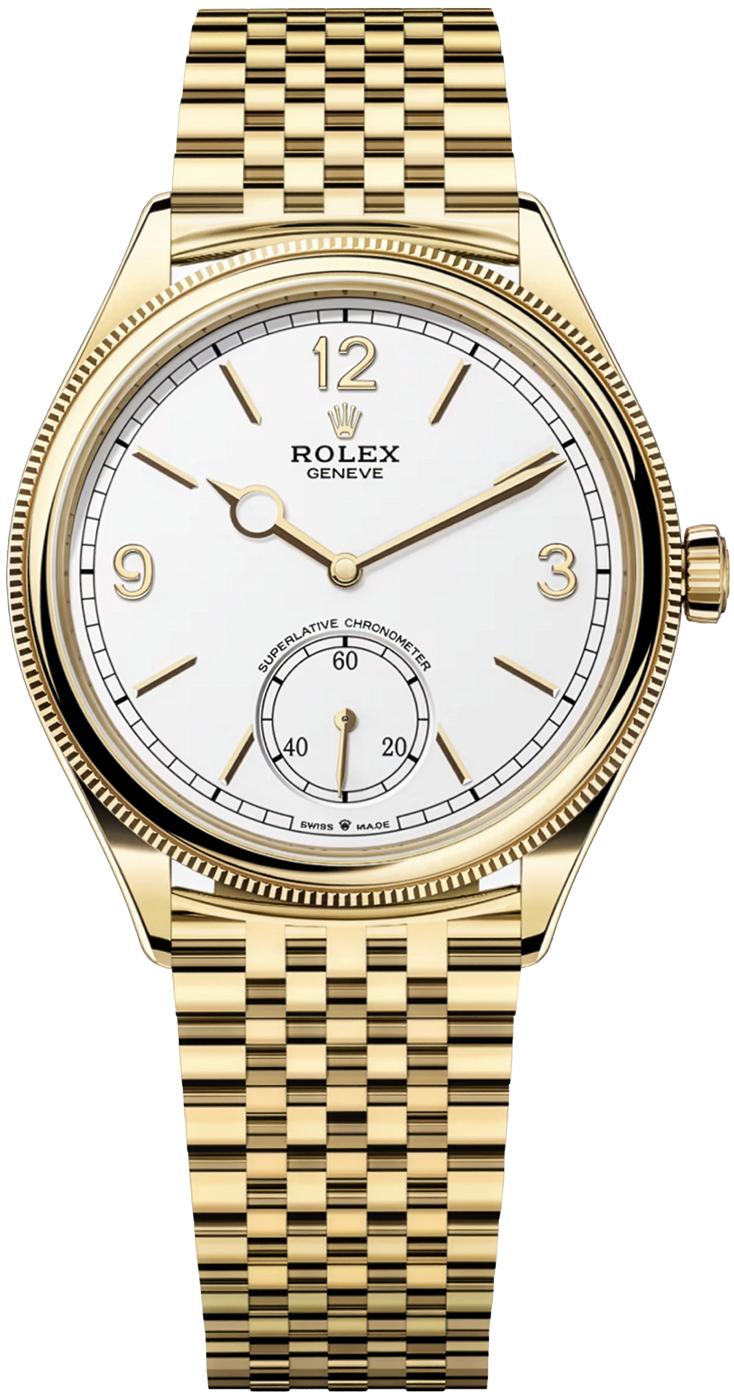Rolex 1908 Yellow Gold White Dial Settimo Bracelet 52508 - New 2026