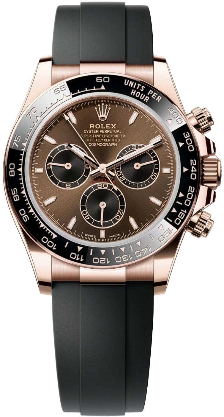 Rolex Cosmograph Daytona 40mm Everose Gold Chocolate Index Dial Black Ceramic