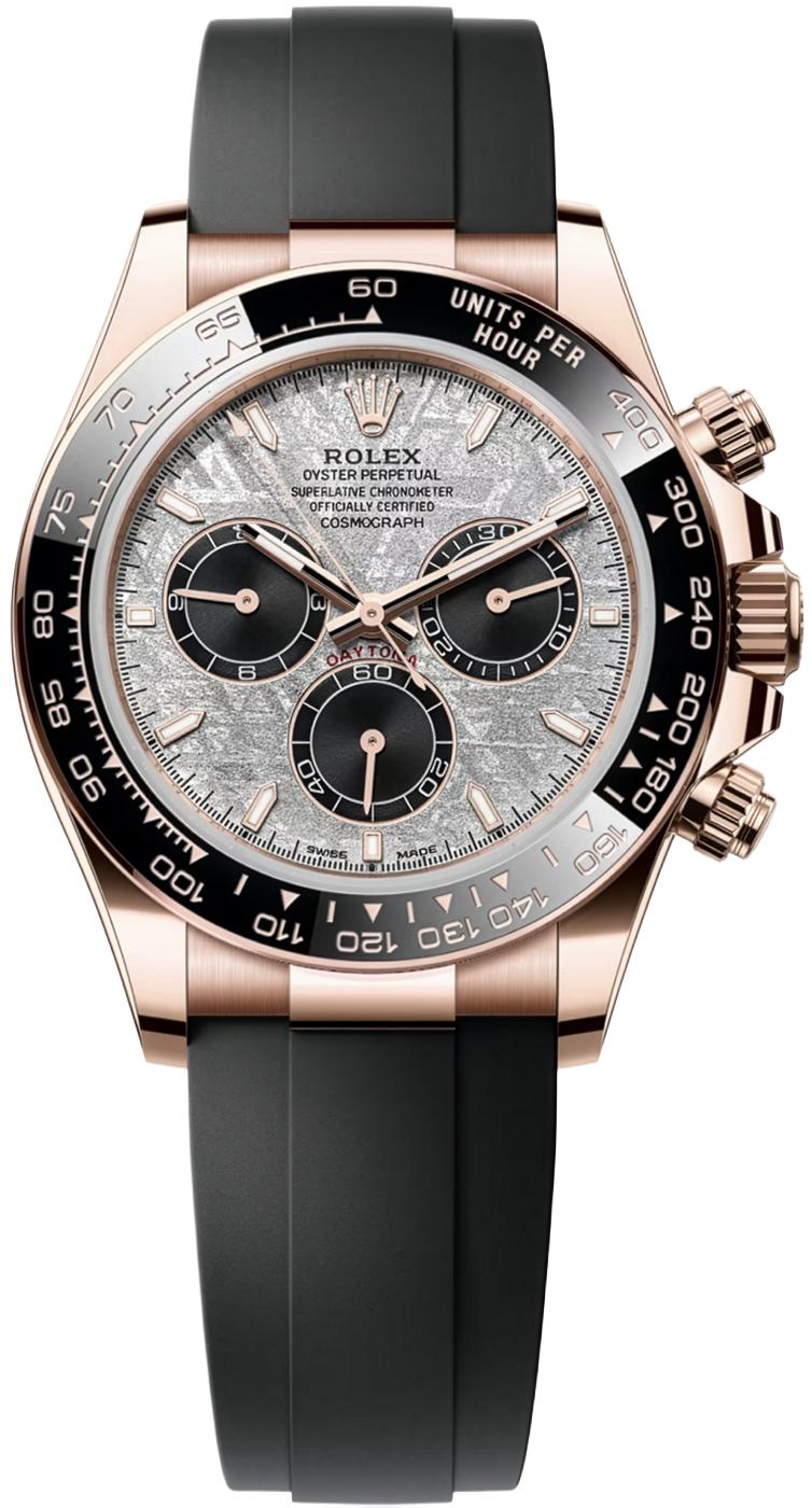 Rolex Cosmograph Daytona 40mm Everose Gold Meteorite Dial Black Ceramic Bezel