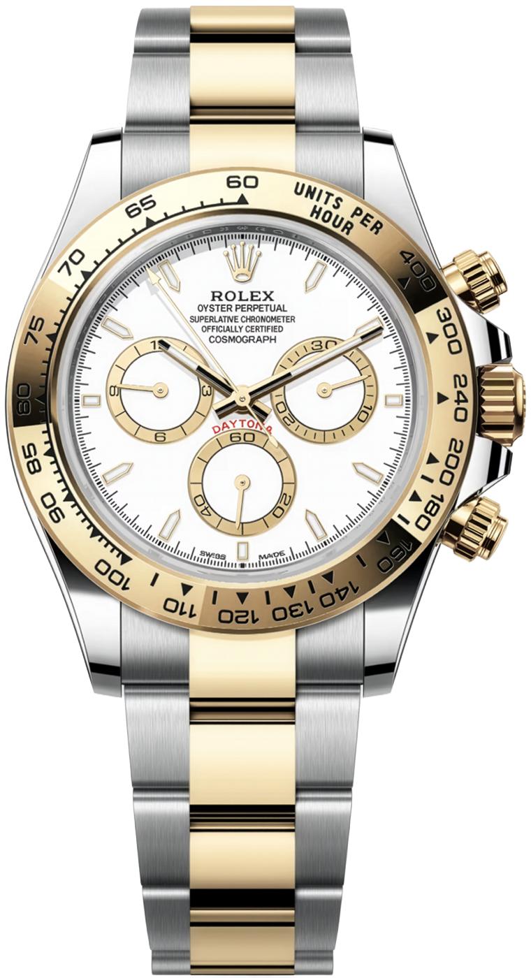 Rolex Cosmograph Daytona 40mm Two-Tone Yellow Gold White Dial 126503