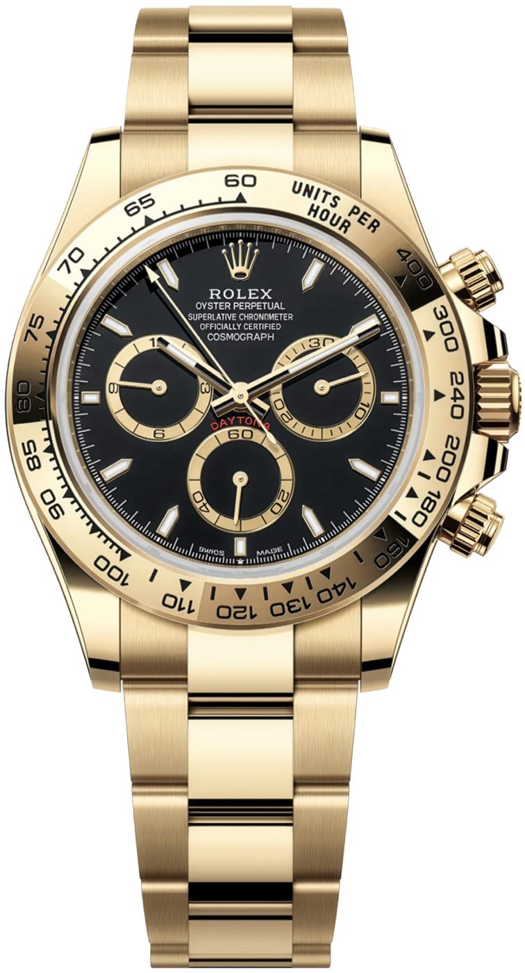 Rolex Cosmograph Daytona 40mm Yellow Gold Black Dial 126508