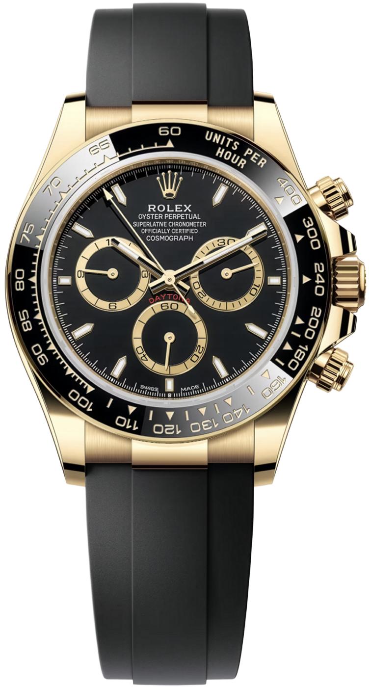 Rolex Cosmograph Daytona 40mm Yellow Gold Black Dial Black Ceramic Bezel