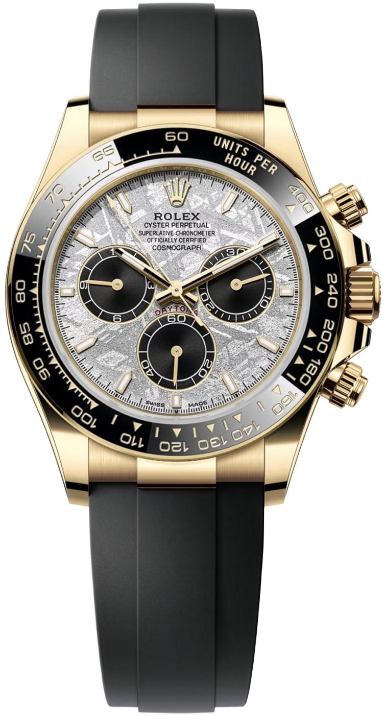 Rolex Cosmograph Daytona 40mm Yellow Gold Meteorite Dial Black Ceramic Bezel