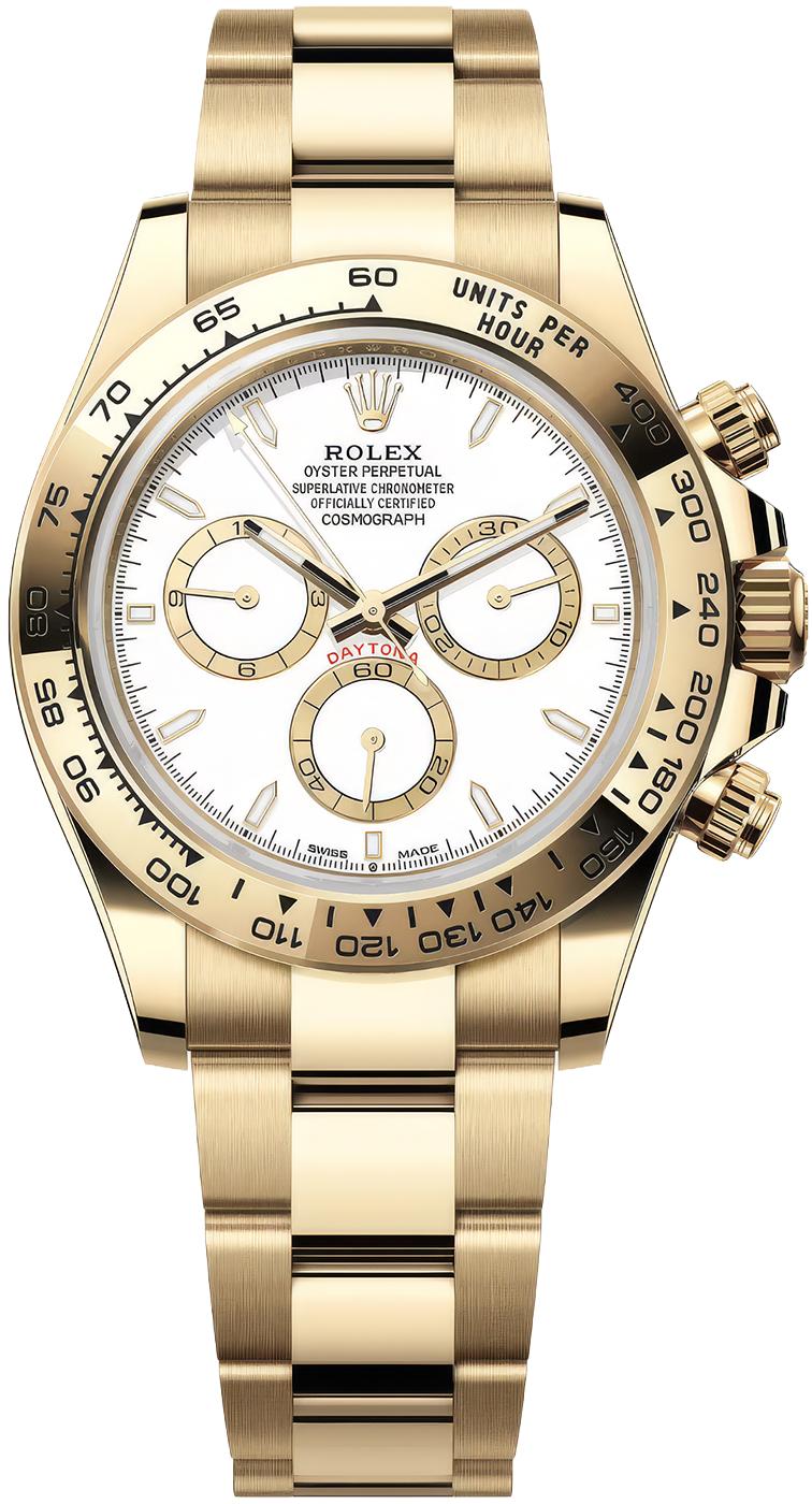 Rolex Cosmograph Daytona 40mm Yellow Gold White Dial 126508