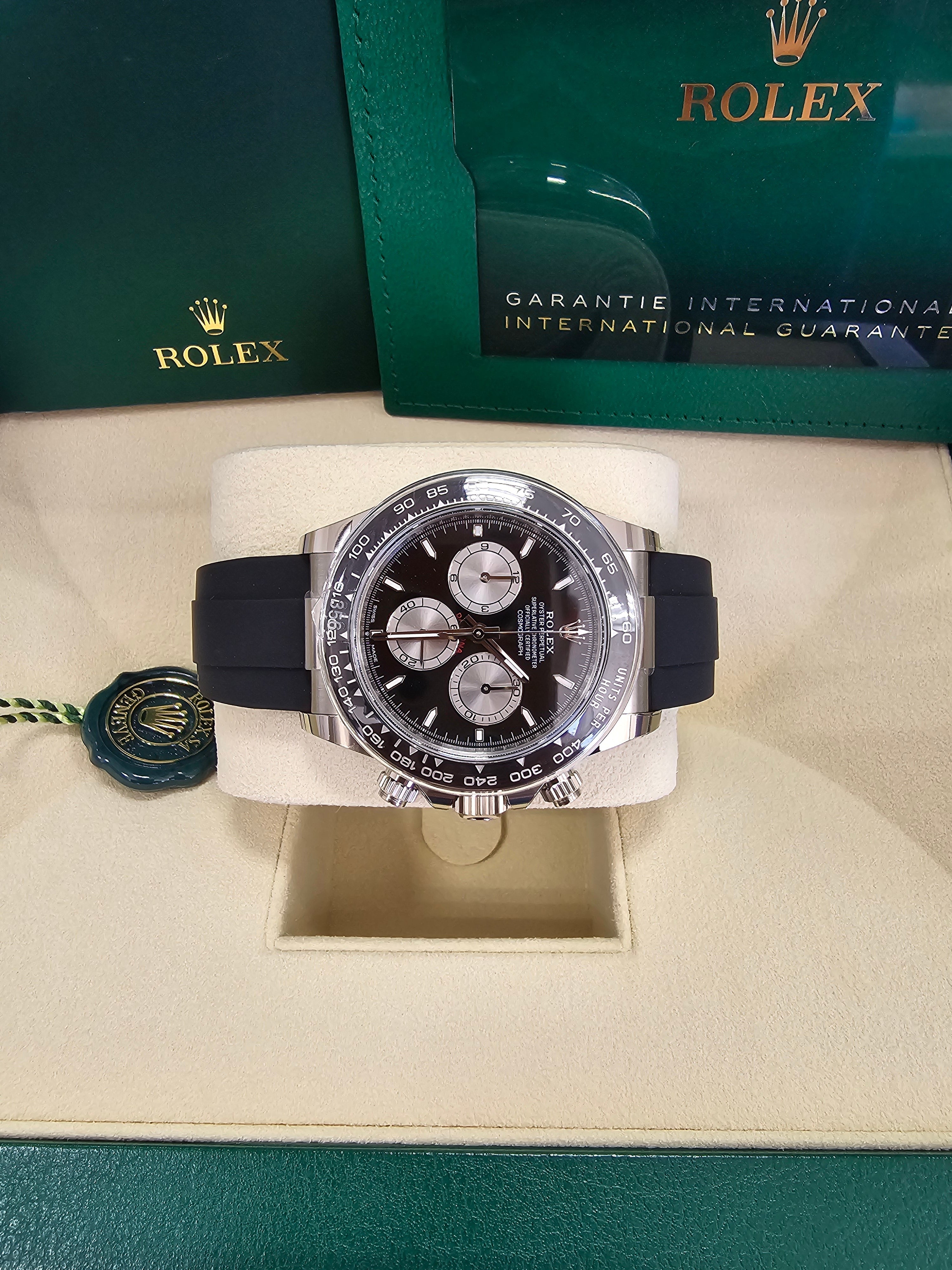 Rolex Cosmograph Daytona "Baby Le Mans" 40mm White Gold Black Dial Oysterflex