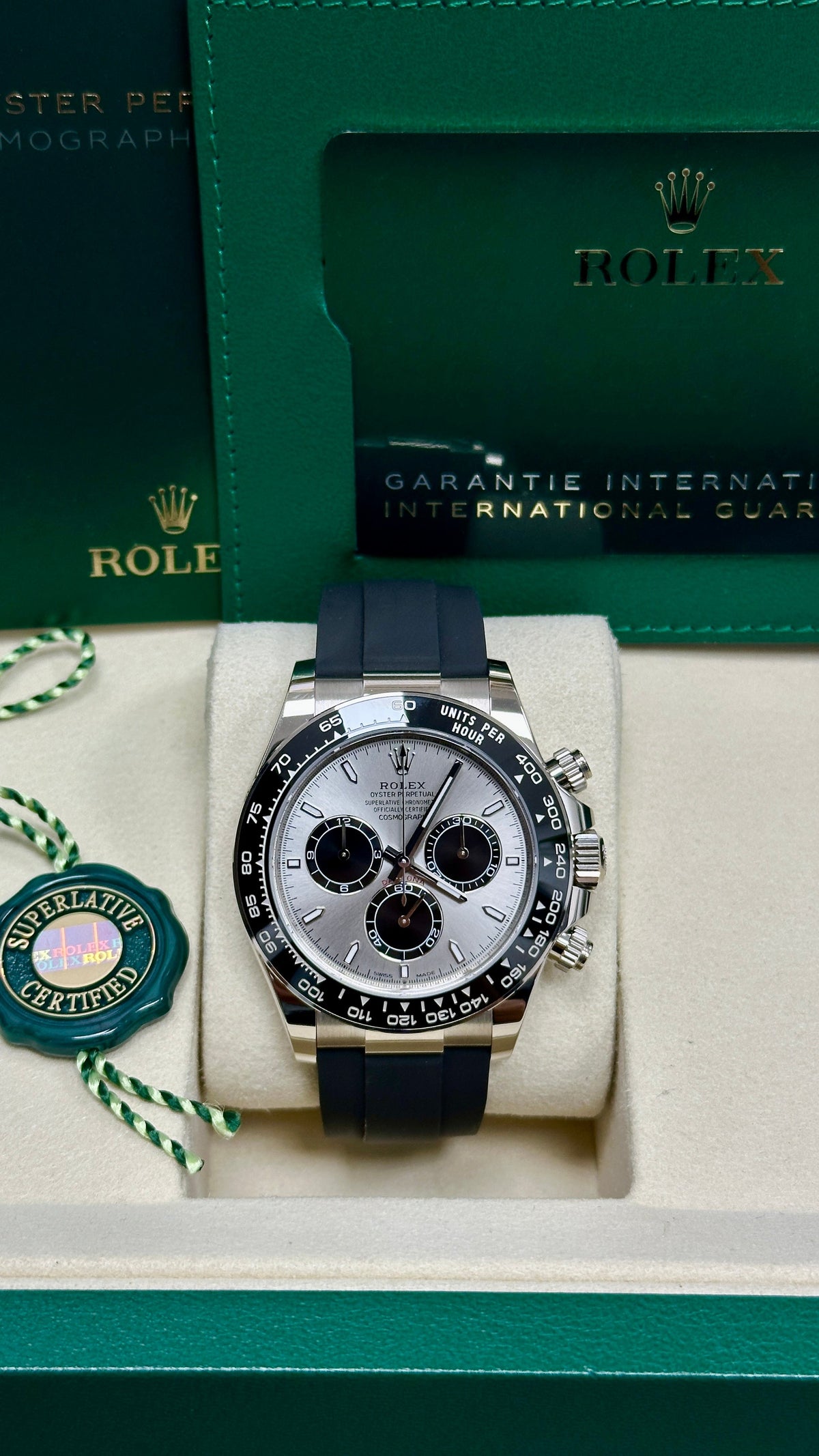 Rolex Cosmograph Daytona "Ghost" 40mm White Gold Grey Dial Oysterflex 126519LN