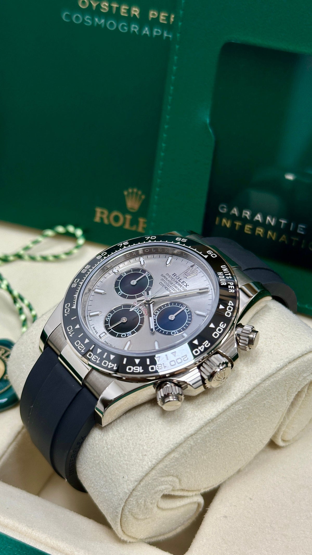 Rolex Cosmograph Daytona "Ghost" 40mm White Gold Grey Dial Oysterflex 126519LN