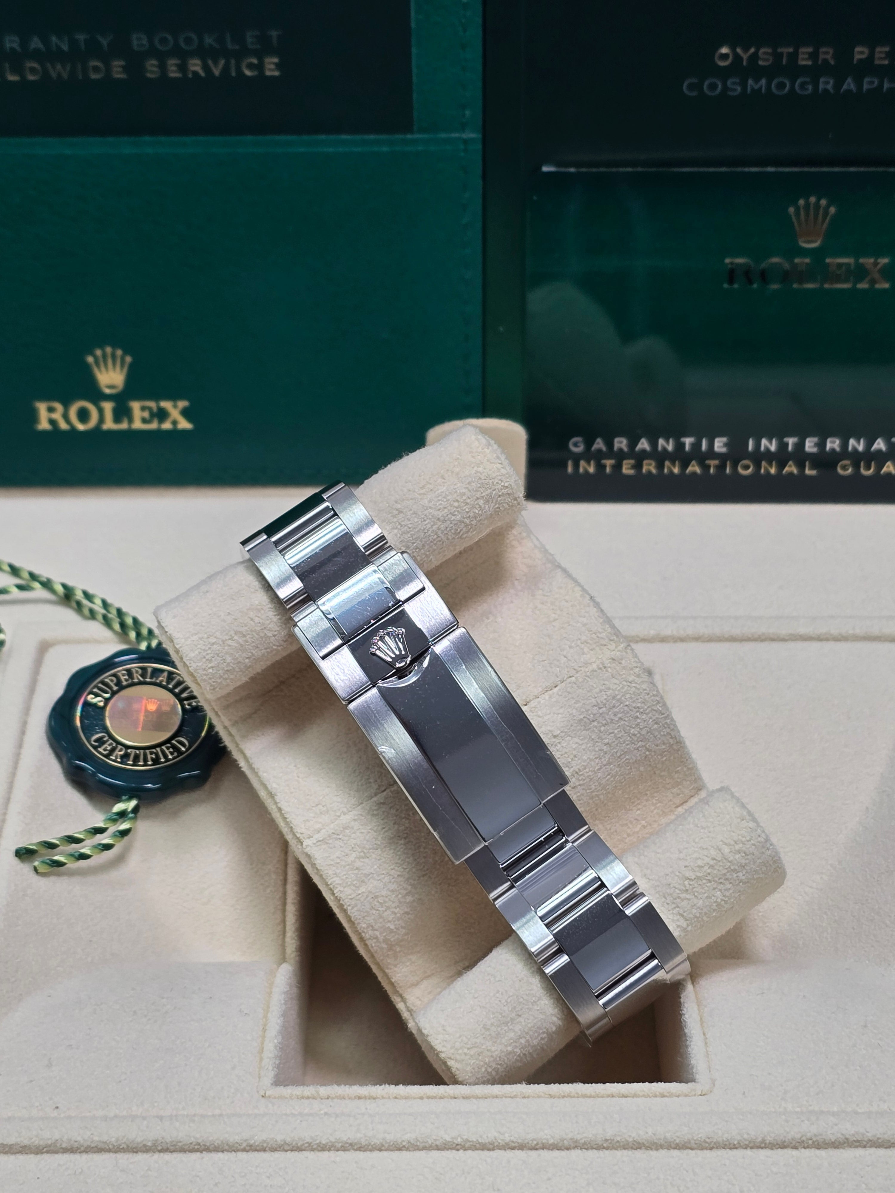 Rolex Cosmograph Daytona "Platona" 40mm Platinum Ice Blue Diamond Baguette Dial
