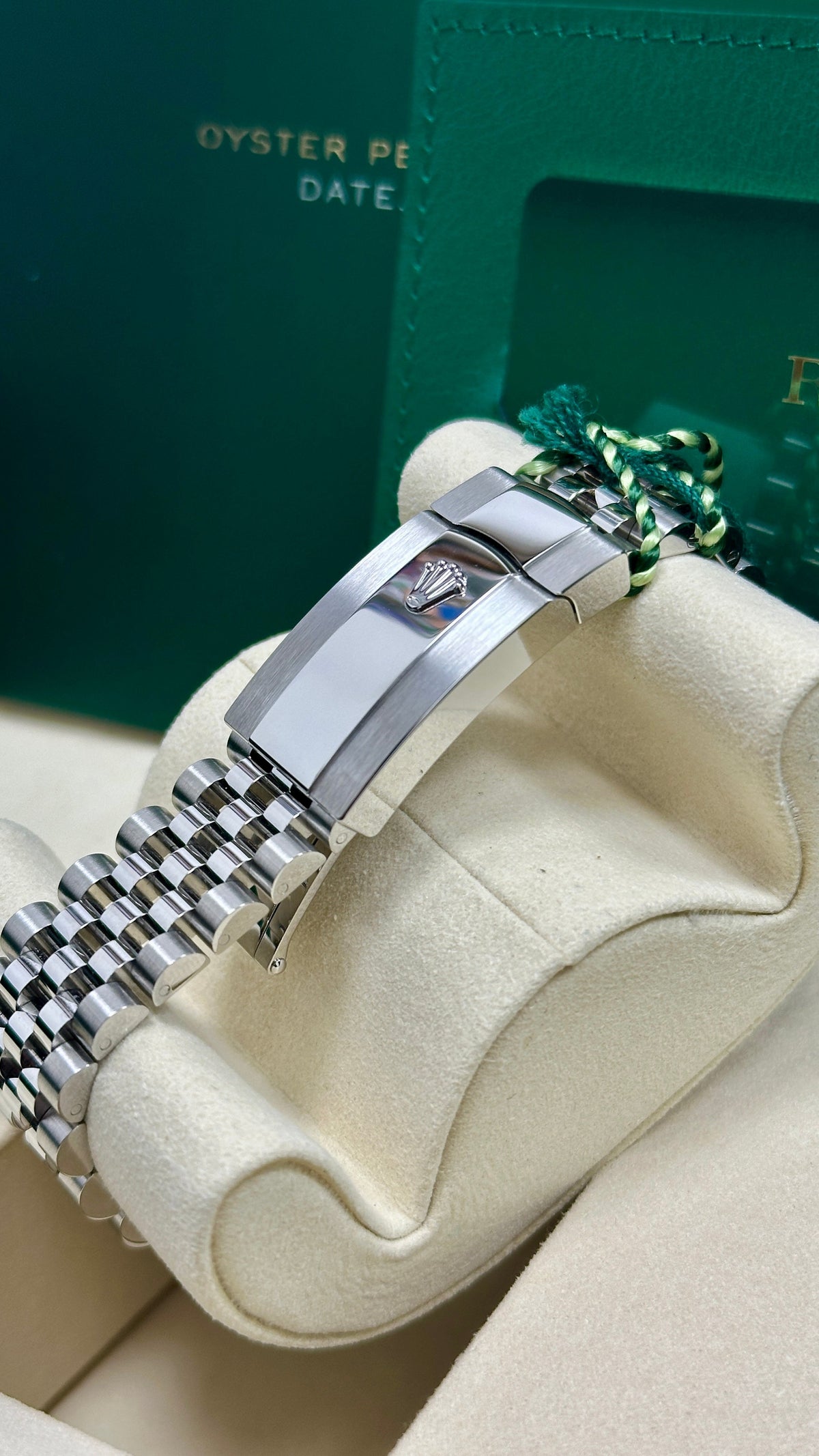 Rolex Datejust 36mm Green Index Dial Fluted Bezel Jubilee Bracelet 126234