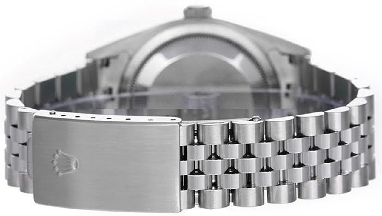 Rolex Datejust 36mm Stainless Steel Fluted Bezel Silver Index Dial Jubilee