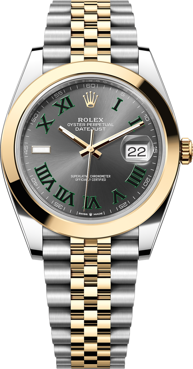 Rolex Datejust 41mm 126303 Wimbledon Dial Two-Tone Yellow Gold Jubilee Bracelet