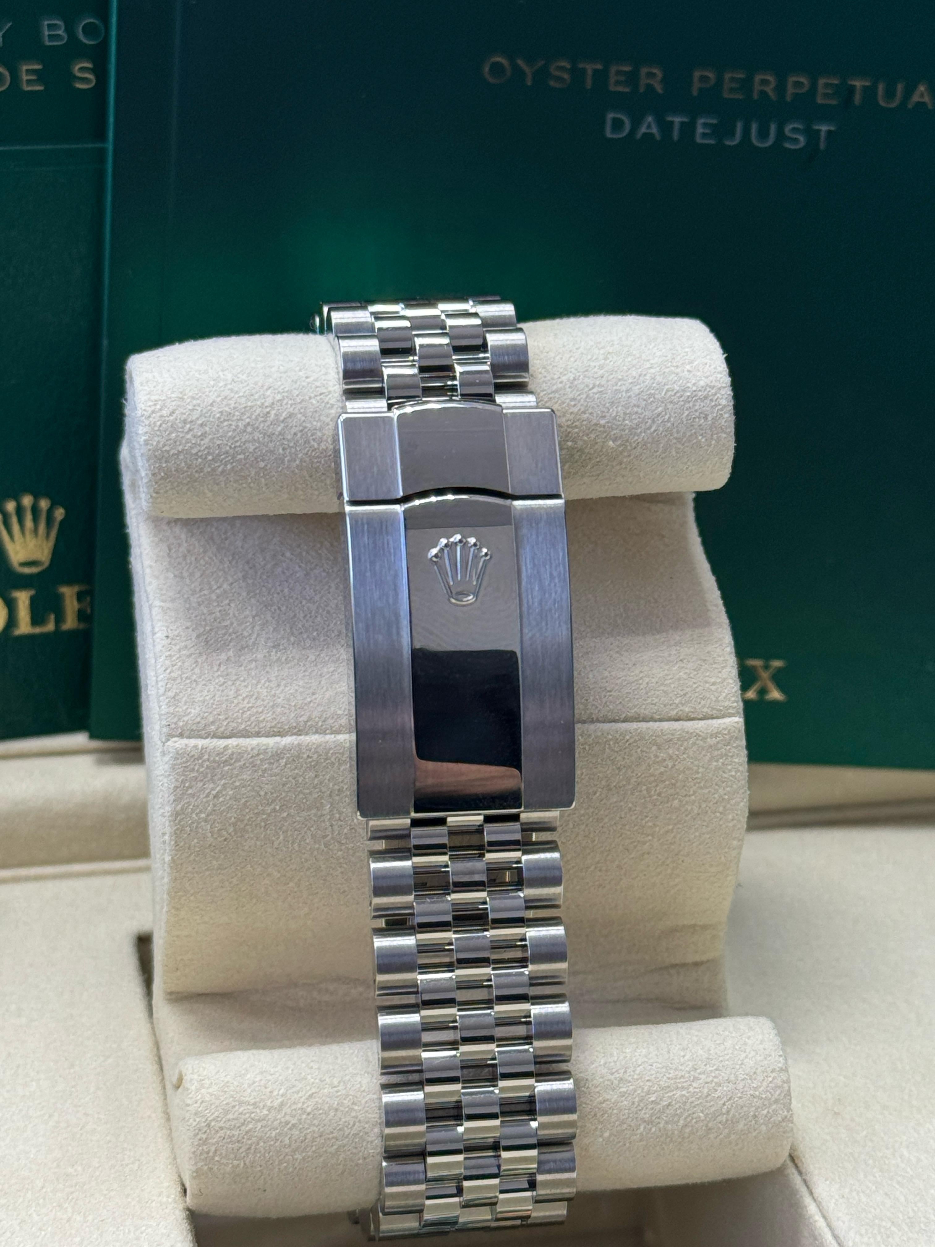 Rolex Datejust 41mm Black Diamond Dial Fluted Bezel Jubilee Bracelet 126334