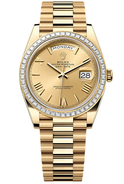 Rolex Day-Date "President" 40mm Yellow Gold Champagne Roman Numeral Dial