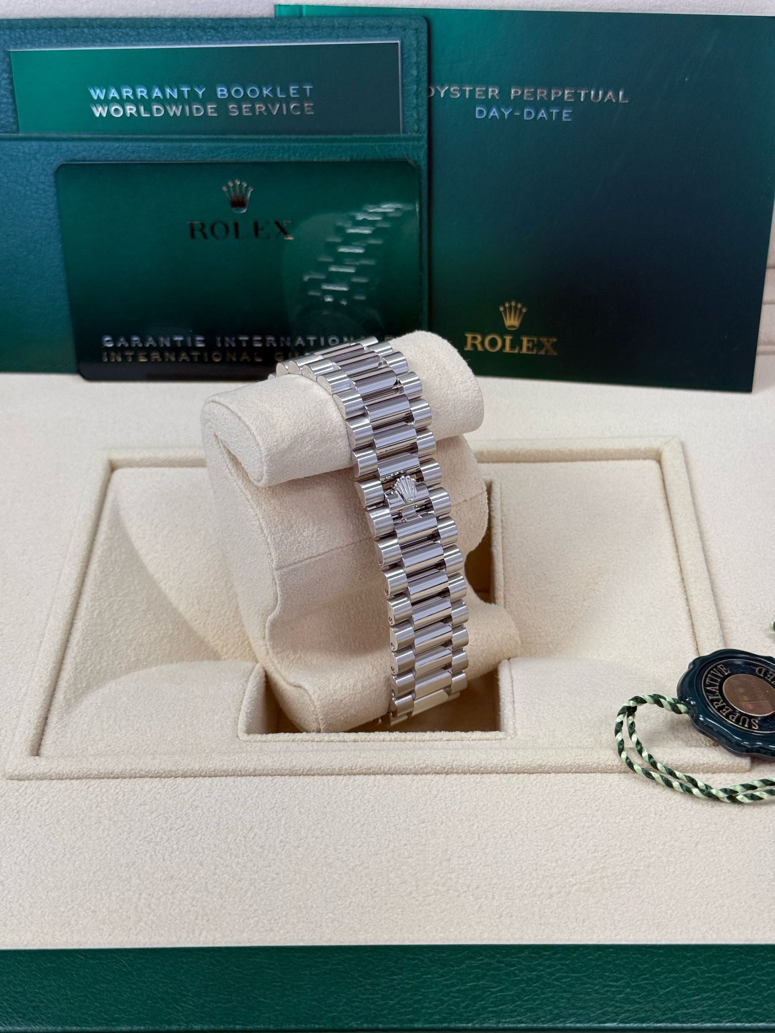 Rolex Day-Date "President" Platinum Ice Blue Baguette Dial - 228236