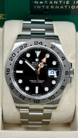 Rolex Explorer II Black Dial with Orange 24-Hour Hand – 2025