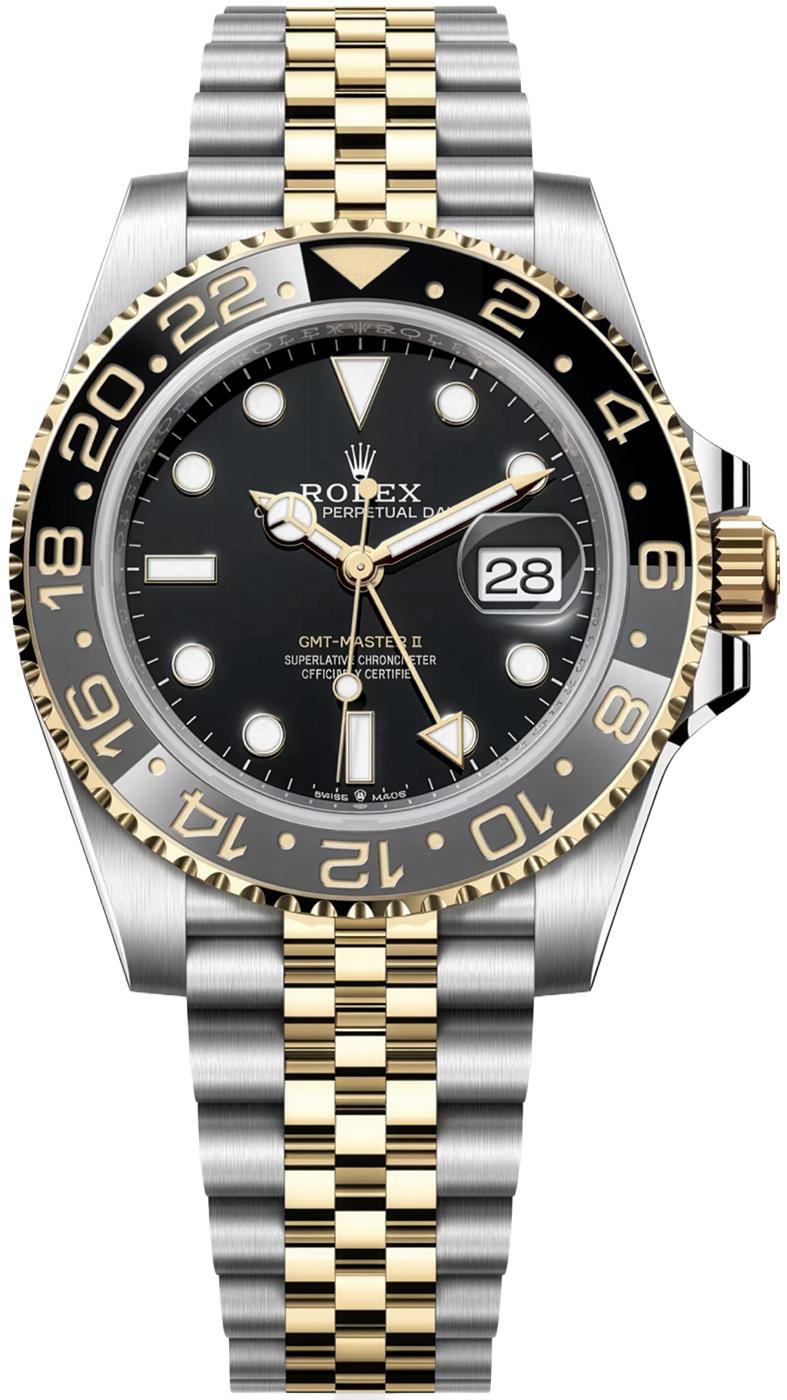 Rolex GMT-Master II "Bumblebee / Zombie" 40mm Two-Tone Yellow Gold Black Dial