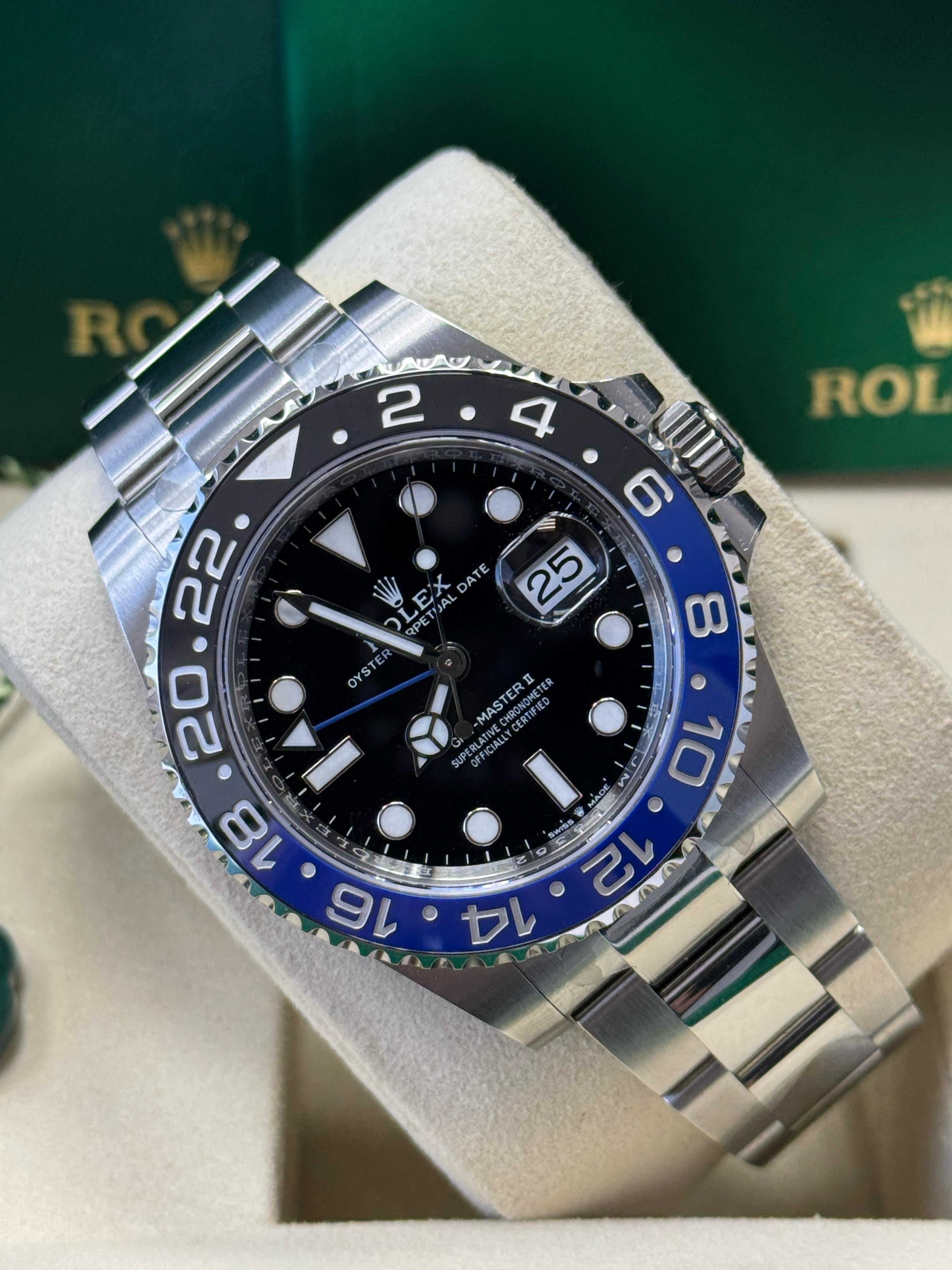 Rolex GMT-Master II "Batman" 40mm Black Dial Blue and Black Bezel Oyster
