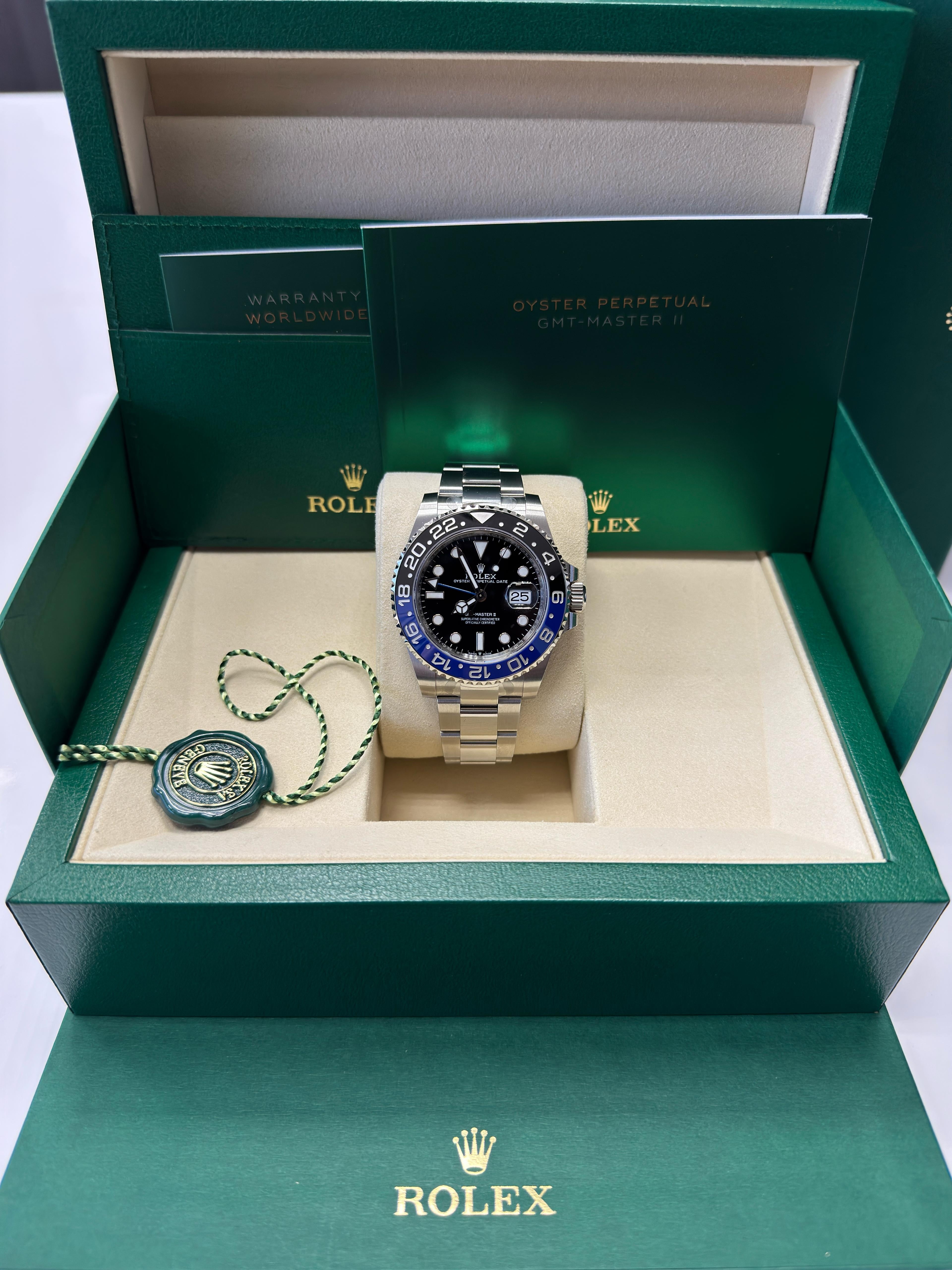 Rolex GMT-Master II "Batman" 40mm Black Dial Blue and Black Bezel Oyster