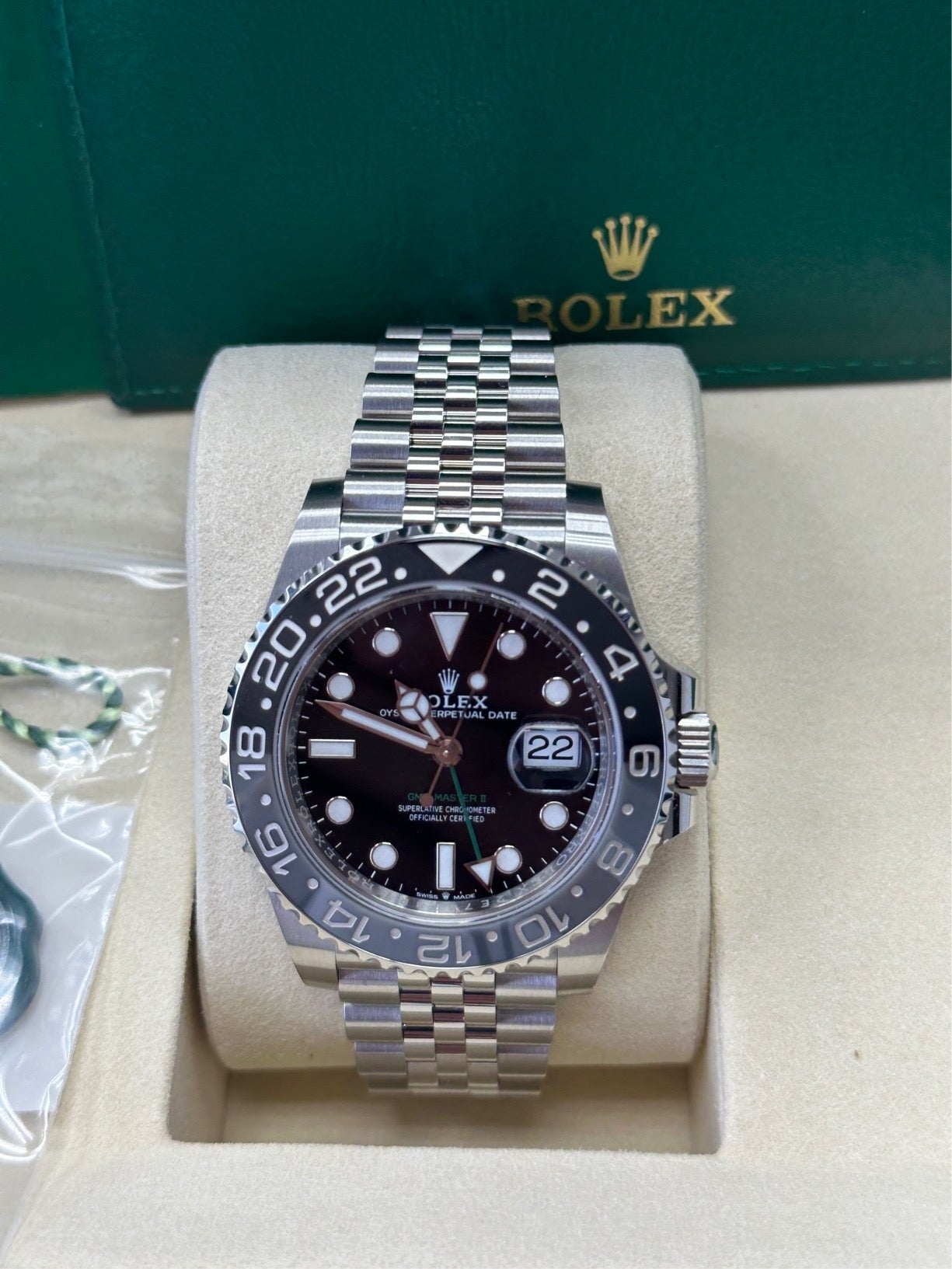 Rolex GMT-Master II "Bruce Wayne" 40mm Black Dial Black Bezel Jubilee Bracelet